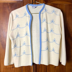 Vintage 60s Suzy-Dee Cottagecore Embroidered Cardigan